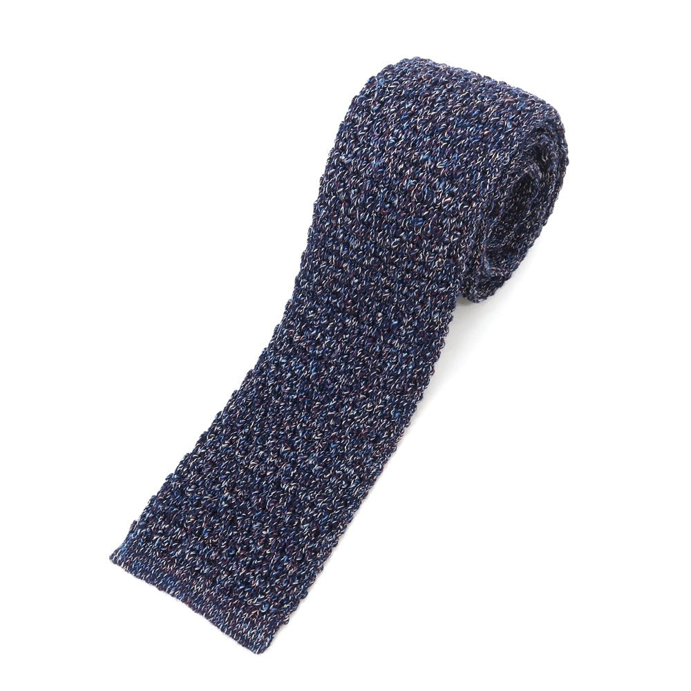 [Used] E.MARINELLA Silk Wool Knit Tie Navy [NVY] [S/S/A/W] [Condition Rank B] ​​[Men&