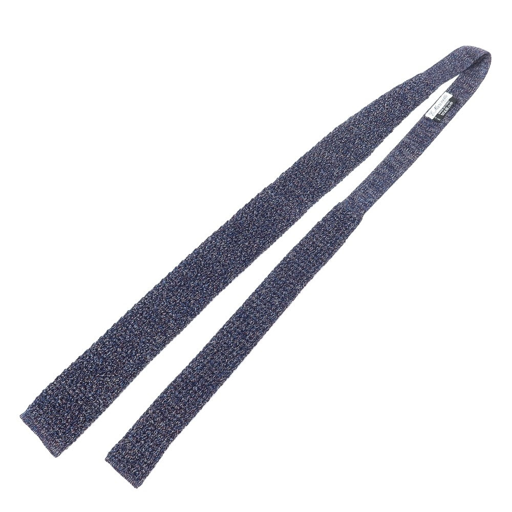 [Used] E.MARINELLA Silk Wool Knit Tie Navy [NVY] [S/S/A/W] [Condition Rank B] ​​[Men&