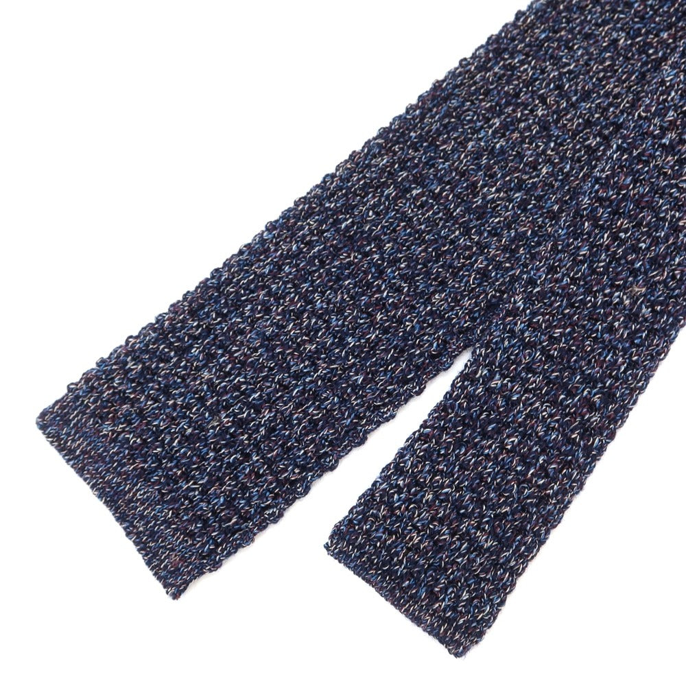 [Used] E.MARINELLA Silk Wool Knit Tie Navy [NVY] [S/S/A/W] [Condition Rank B] ​​[Men&