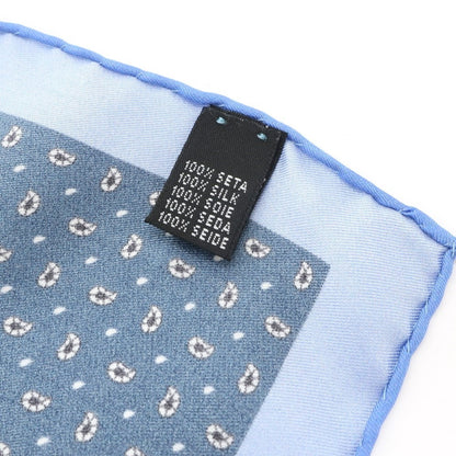 [Used] E.MARINELLA Silk Print Pocket Square Navy x Blue [NVY] [S/S/A/W] [Condition Rank B] ​​[Men&