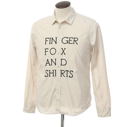 [Used] Finger Fox and Shirts FINGER FOX AND SHIRTS Cotton Embroidered Shirt Beige [Size L] [BEI] [S/S/A/W] [Condition Rank B] ​​[Men&