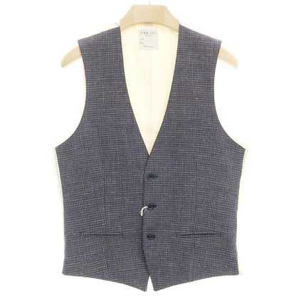 [New] LBM1911 Cotton Check Gilet Vest Navy x Brown [Size 48] [NVY] [S/S] [Condition Rank N] [Men&