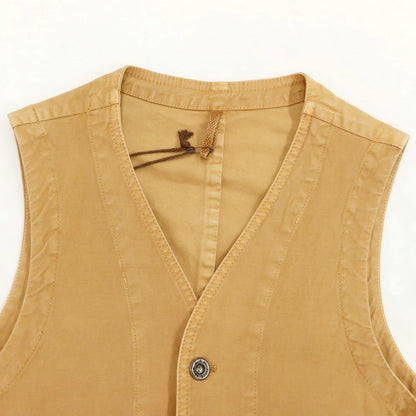 [New] LBM1911 Cotton Work Vest Orange Beige [Size 48] [BEI] [S/S] [Condition Rank N] [Men&