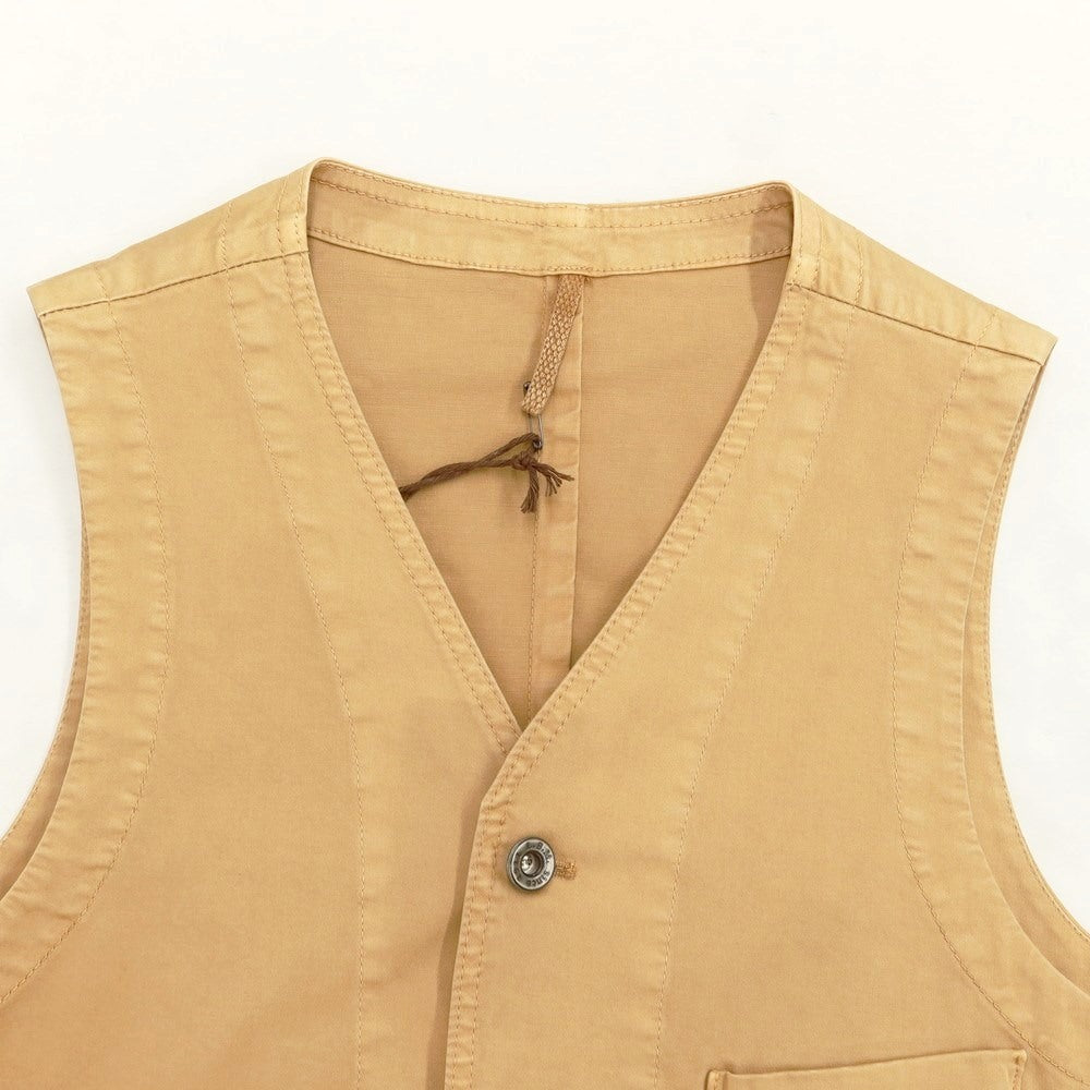 [New] LBM1911 Cotton Work Vest Orange Beige [Size 48] [BEI] [S/S] [Condition Rank N] [Men&