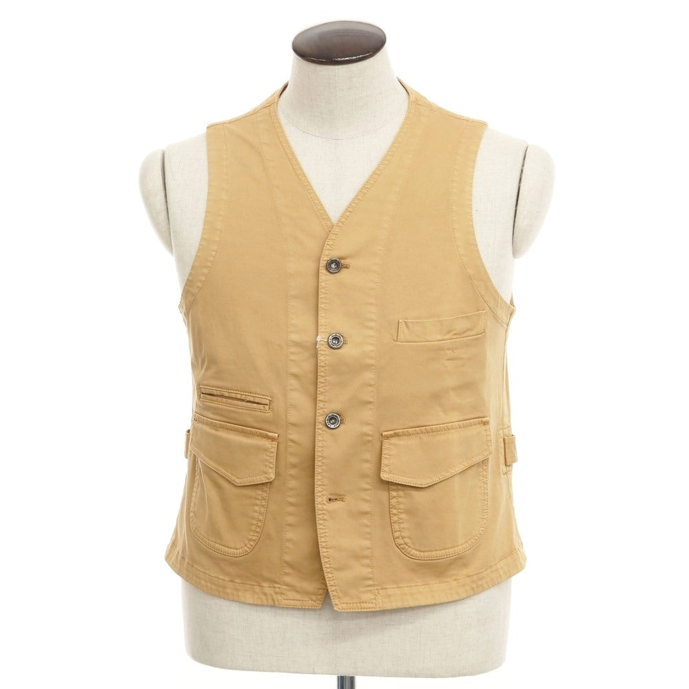 [New Outlet] LBM1911 Cotton Work Vest Orange Beige [Size 50] [BEI] [S/S] [Condition Rank N-] [Men&