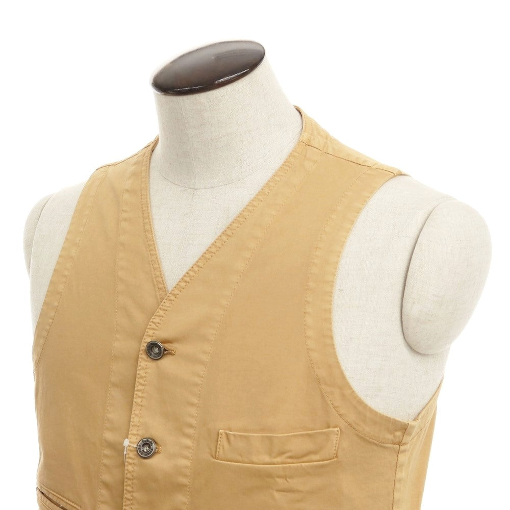 [New Outlet] LBM1911 Cotton Work Vest Orange Beige [Size 50] [BEI] [S/S] [Condition Rank N-] [Men&