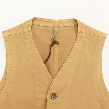 [New Outlet] LBM1911 Cotton Work Vest Orange Beige [Size 50] [BEI] [S/S] [Condition Rank N-] [Men&