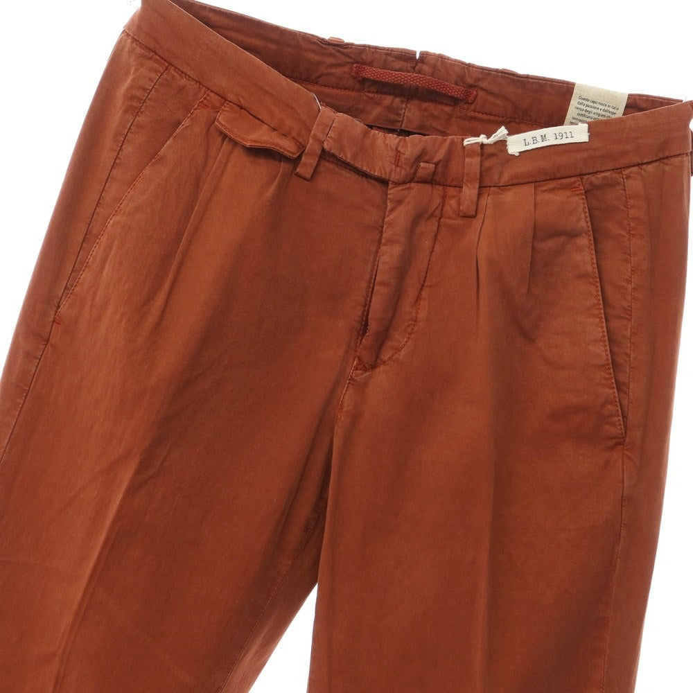 [New] LBM1911 Stretch Lyocell Cotton Slacks Pants Terracotta [Size 44] [BRW] [S/S] [Condition Rank N] [Men&