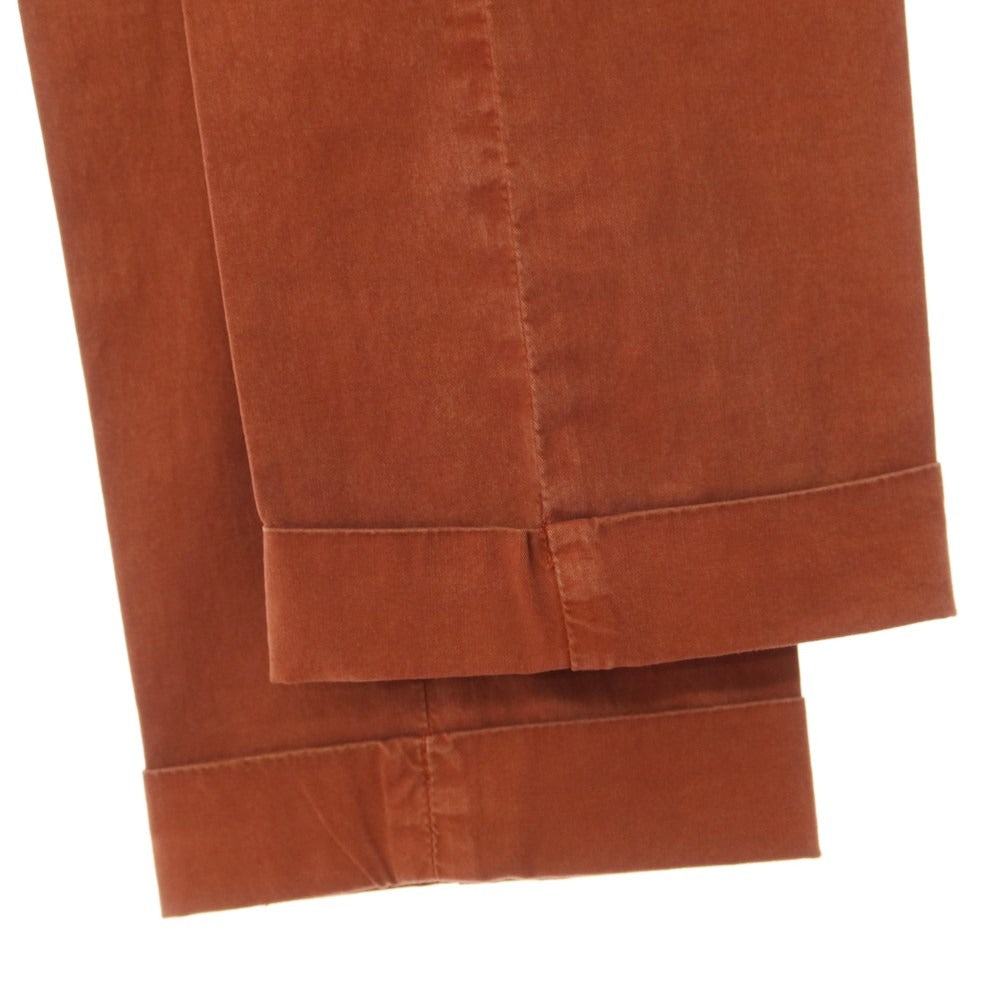 [New] LBM1911 Stretch Lyocell Cotton Slacks Pants Terracotta [Size 44] [BRW] [S/S] [Condition Rank N] [Men&