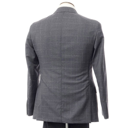 [New] Luigi Bianchi Mantova Wool Check 2-Button Suit Grey [Size 50] [GRY] [S/S] [Condition Rank N] [Men&