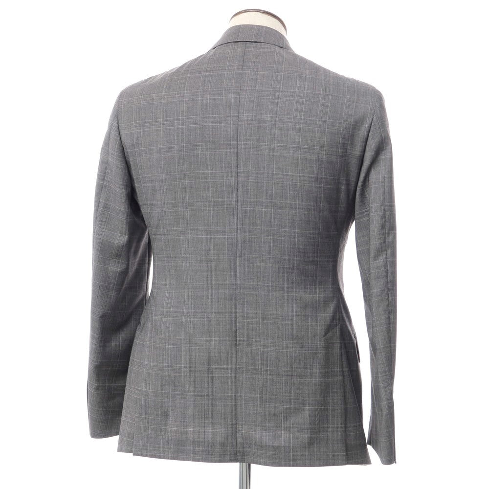 [New] Luigi Bianchi Mantova Wool Check Tailored Jacket Grey [Size 50] [GRY] [S/S] [Condition Rank N] [Men&