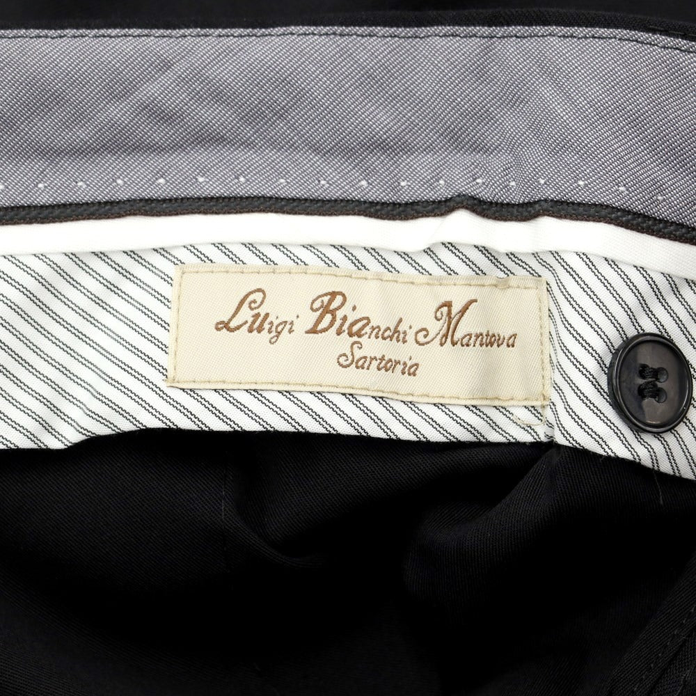 [New] Luigi Bianchi Mantova Wool Dress Slacks Pants Black [Size 50] [BLK] [S/S] [Condition Rank N] [Men&