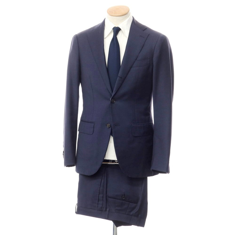 [Used] Brilla per il gusto Wool Check 3-Button Suit Navy [Size 44] [NVY] [S/S/A/W] [Condition Rank C] [Men&