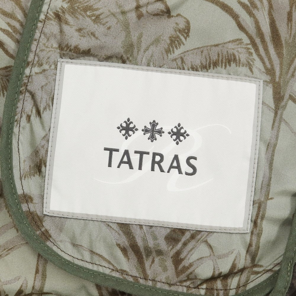 [Used] TATRAS nylon botanical print zip-up blouson shell jacket green x brown [Size 1] [GRN] [S/S] [Condition Rank B] ​​[Men&