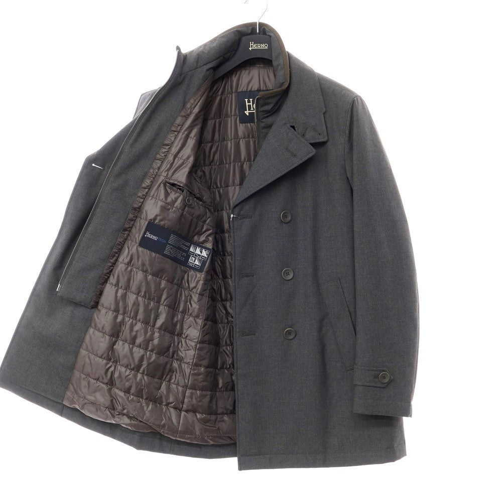 [Used] Herno 2WAY polyester rayon padded double-breasted coat in grey [Size 50] [GRY] [A/W] [Condition Rank A] [Men&