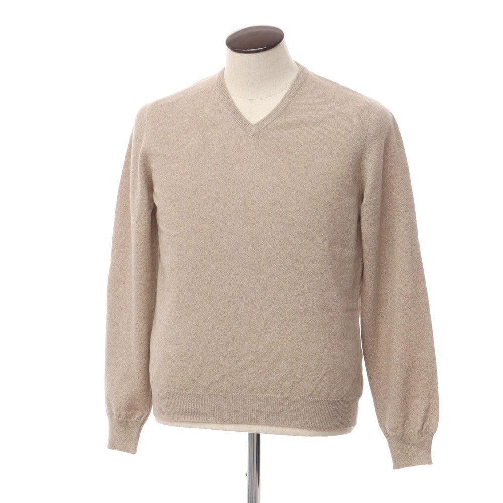 [Used] FEDELI Cashmere V-neck pullover knit beige [Size 50] [BEI] [A/W] [Condition rank B] ​​[Men&
