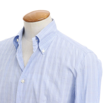 【中古】ルイジ ボレッリ Luigi Borrelli コットン ボタンダウンシャツ ブルーxホワイト【サイズ39】【BLU】【S/S/A/W】【状態ランクB】【メンズ】【769196】