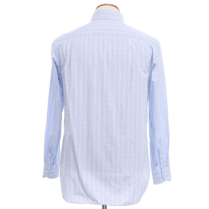 【中古】ルイジ ボレッリ Luigi Borrelli コットン ボタンダウンシャツ ブルーxホワイト【サイズ39】【BLU】【S/S/A/W】【状態ランクB】【メンズ】【769196】