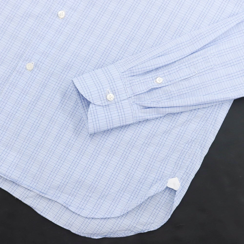 【中古】ルイジ ボレッリ Luigi Borrelli コットン ボタンダウンシャツ ブルーxホワイト【サイズ39】【BLU】【S/S/A/W】【状態ランクB】【メンズ】【769196】
