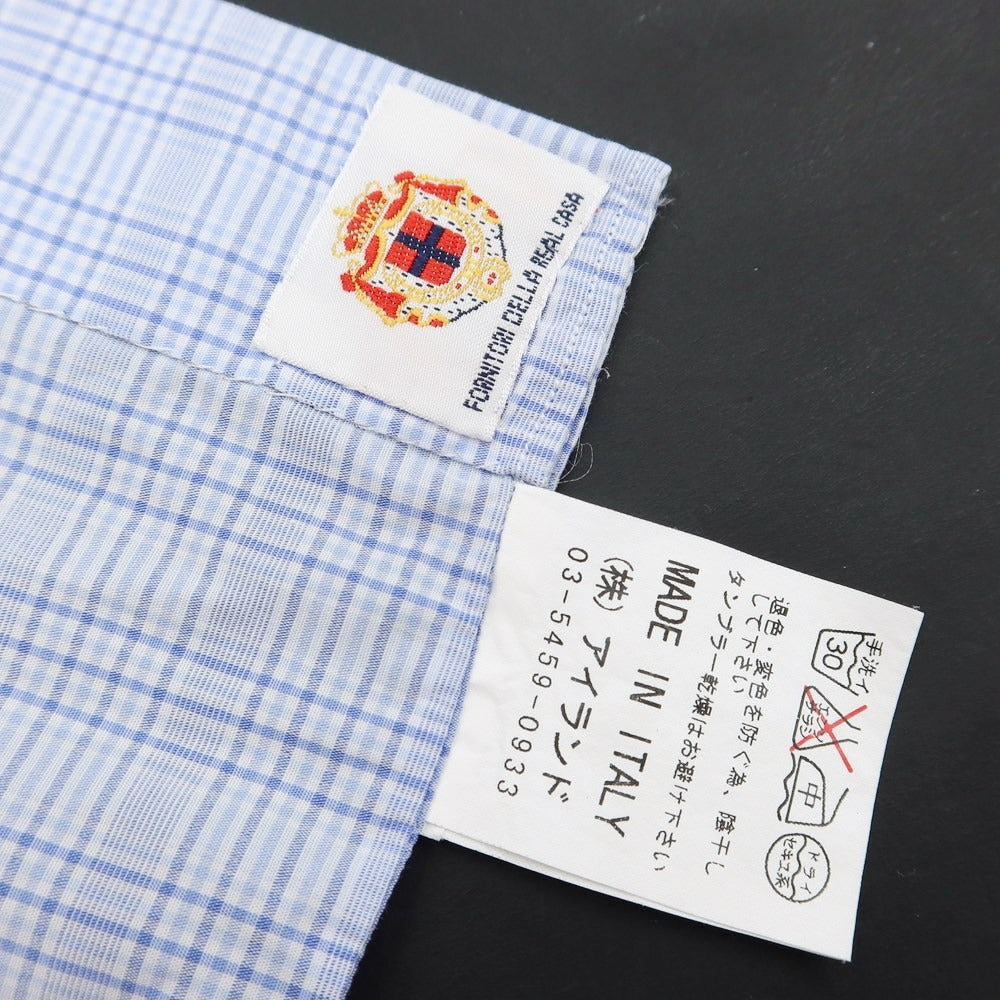 【中古】ルイジ ボレッリ Luigi Borrelli コットン ボタンダウンシャツ ブルーxホワイト【サイズ39】【BLU】【S/S/A/W】【状態ランクB】【メンズ】【769196】