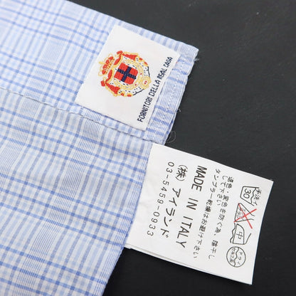 【中古】ルイジ ボレッリ Luigi Borrelli コットン ボタンダウンシャツ ブルーxホワイト【サイズ39】【BLU】【S/S/A/W】【状態ランクB】【メンズ】【769196】