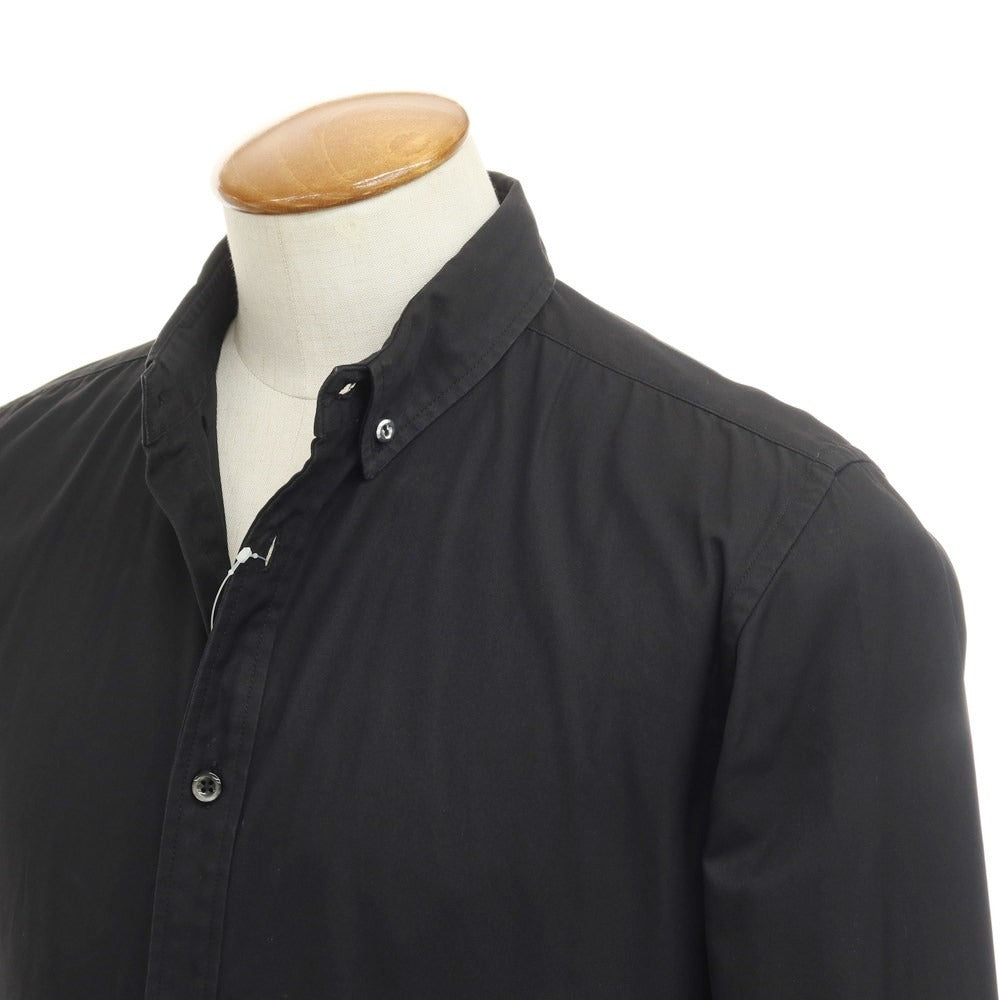 【中古】ジュンハシモト junhashimoto ツイルコットン ボタンダウンシャツ ブラック【サイズ4】【BLK】【S/S/A/W】【状態ランクC】【メンズ】【769196】