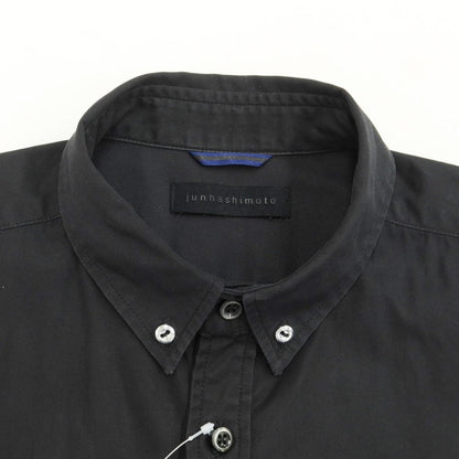 【中古】ジュンハシモト junhashimoto ツイルコットン ボタンダウンシャツ ブラック【サイズ4】【BLK】【S/S/A/W】【状態ランクC】【メンズ】【769196】