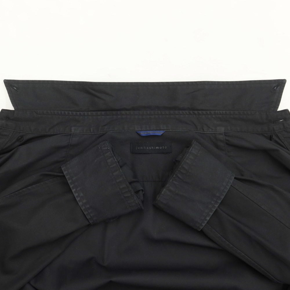 【中古】ジュンハシモト junhashimoto ツイルコットン ボタンダウンシャツ ブラック【サイズ4】【BLK】【S/S/A/W】【状態ランクC】【メンズ】【769196】