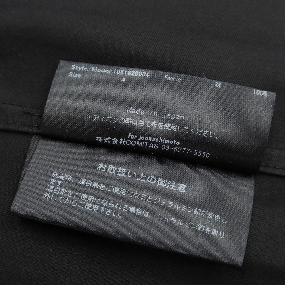 【中古】ジュンハシモト junhashimoto ツイルコットン ボタンダウンシャツ ブラック【サイズ4】【BLK】【S/S/A/W】【状態ランクC】【メンズ】【769196】