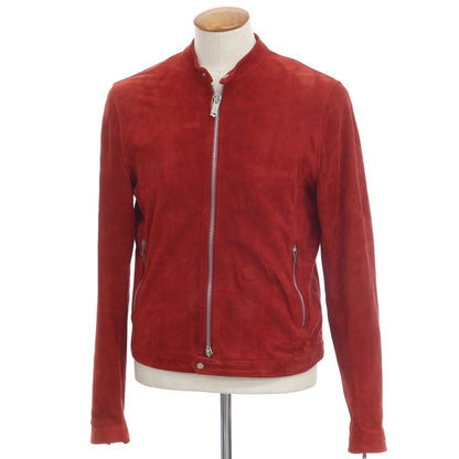 [Used] TAGLIATORE suede leather single rider jacket red [size 48] [RED] [A/W] [Condition rank C] [Men&