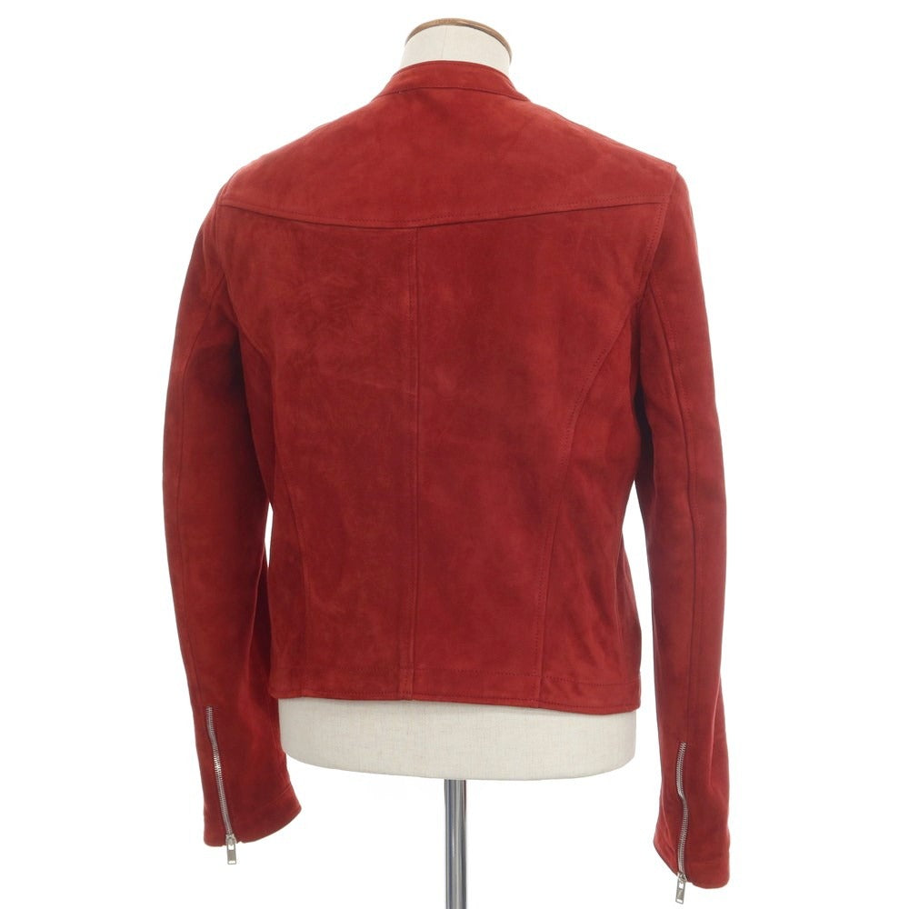 [Used] TAGLIATORE suede leather single rider jacket red [size 48] [RED] [A/W] [Condition rank C] [Men&