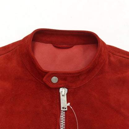 [Used] TAGLIATORE suede leather single rider jacket red [size 48] [RED] [A/W] [Condition rank C] [Men&