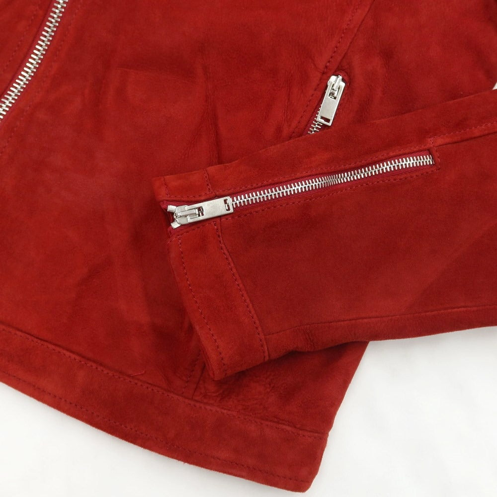 [Used] TAGLIATORE suede leather single rider jacket red [size 48] [RED] [A/W] [Condition rank C] [Men&