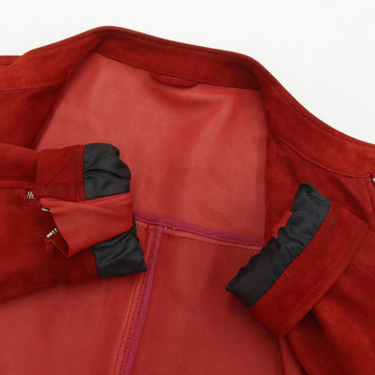 [Used] TAGLIATORE suede leather single rider jacket red [size 48] [RED] [A/W] [Condition rank C] [Men&