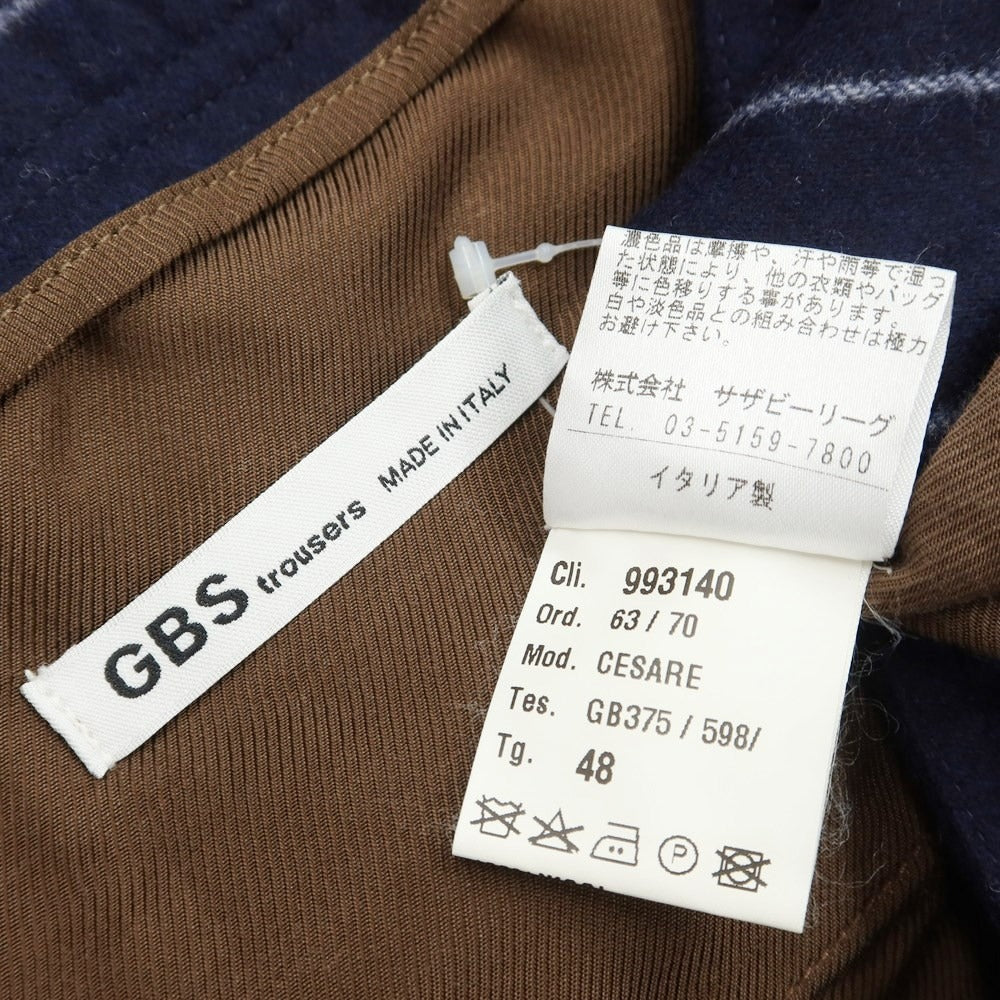 [Used] GBS Trousers Stretch Wool Easy Slacks Pants Navy x White [Size 48] [NVY] [A/W] [Condition Rank B] ​​[Men&