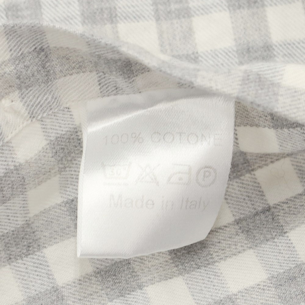 [Used] eleventy Cotton Check Flannel Shirt Gray x White [Size 40] [GRY] [S/S/A/W] [Condition Rank B] ​​[Men&