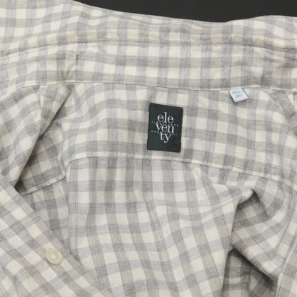 [Used] eleventy Cotton Check Flannel Shirt Gray x White [Size 40] [GRY] [S/S/A/W] [Condition Rank B] ​​[Men&