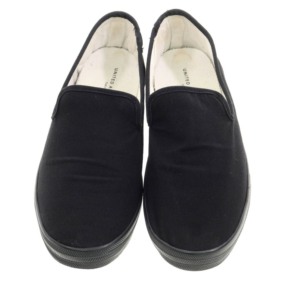 [Used] UNITED ARROWS Canvas Slip-on Sneakers Black [Size 7 (size listed on box)] [BLK] [S/S/A/W] [Condition Rank B] ​​[Men&