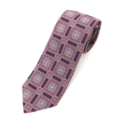 [Used] Luigi Borrelli 3-fold silk tie, navy x red [NVY] [S/S/A/W] [Condition rank B] ​​[Men&