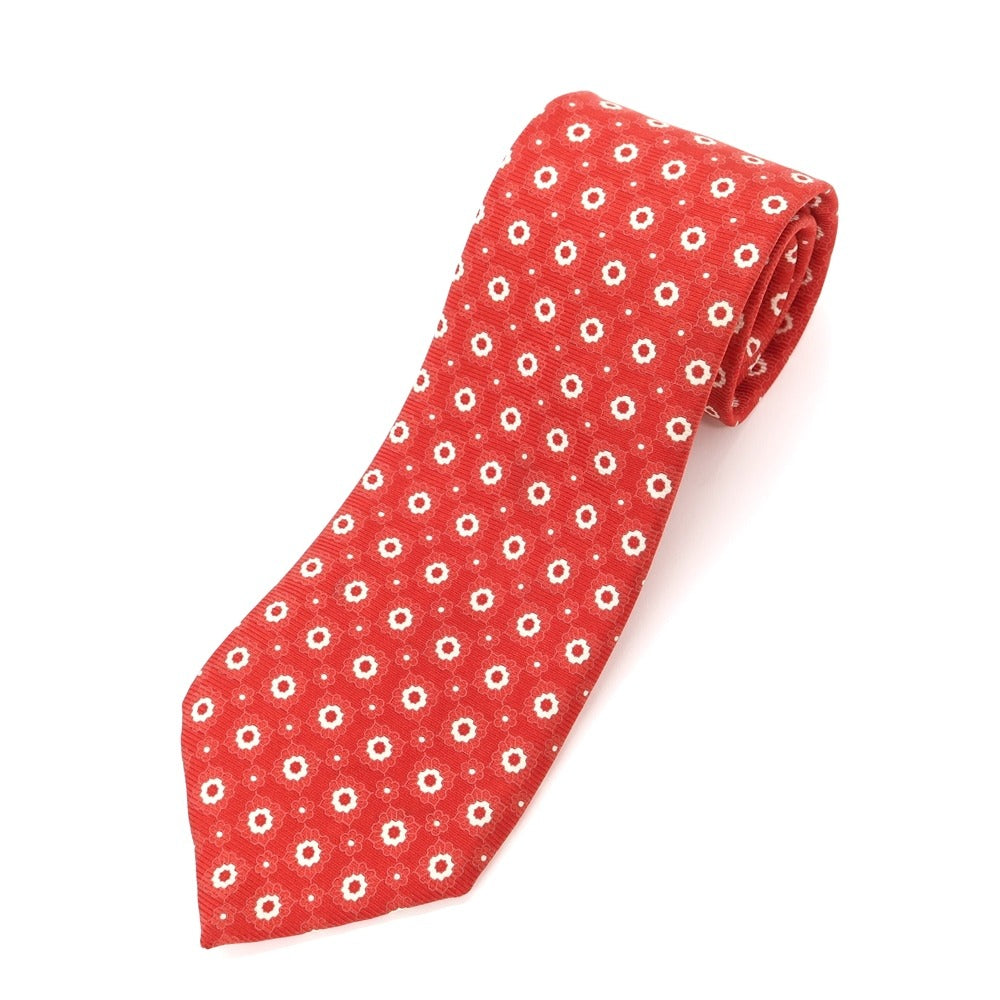 [Used] Luigi Borrelli Small Pattern Print Tri-Fold Silk Tie Red [RED] [S/S/A/W] [Condition Rank B] ​​[Men&