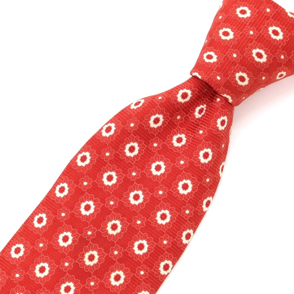 [Used] Luigi Borrelli Small Pattern Print Tri-Fold Silk Tie Red [RED] [S/S/A/W] [Condition Rank B] ​​[Men&