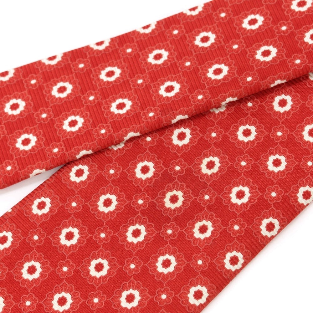 [Used] Luigi Borrelli Small Pattern Print Tri-Fold Silk Tie Red [RED] [S/S/A/W] [Condition Rank B] ​​[Men&