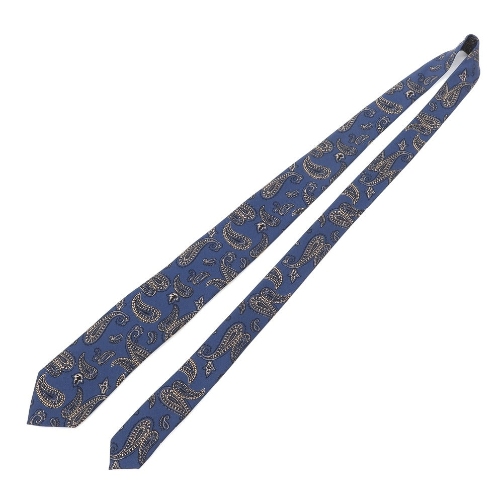 [Used] Robert Fraser Paisley Print Tri-Fold Silk Tie Light Navy x Beige [NVY] [S/S/A/W] [Condition Rank B] ​​[Men&