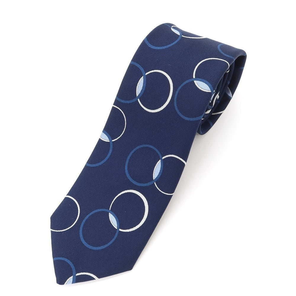 [Used] Robert Fraser Ring Pattern Tri-Fold Silk Tie Navy [NVY] [S/S/A/W] [Condition Rank B] ​​[Men&