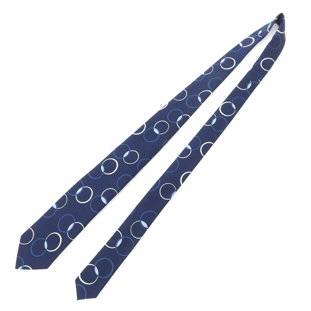 [Used] Robert Fraser Ring Pattern Tri-Fold Silk Tie Navy [NVY] [S/S/A/W] [Condition Rank B] ​​[Men&