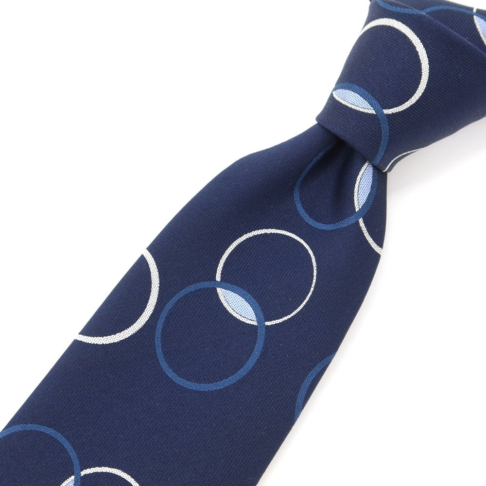 [Used] Robert Fraser Ring Pattern Tri-Fold Silk Tie Navy [NVY] [S/S/A/W] [Condition Rank B] ​​[Men&