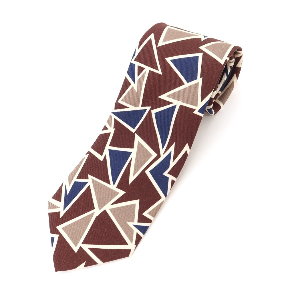 [Used] HOLLIDAY &amp;amp; BROWN Printed Tri-Fold Silk Tie Brown [BRW] [S/S/A/W] [Condition Rank B] ​​[Men&