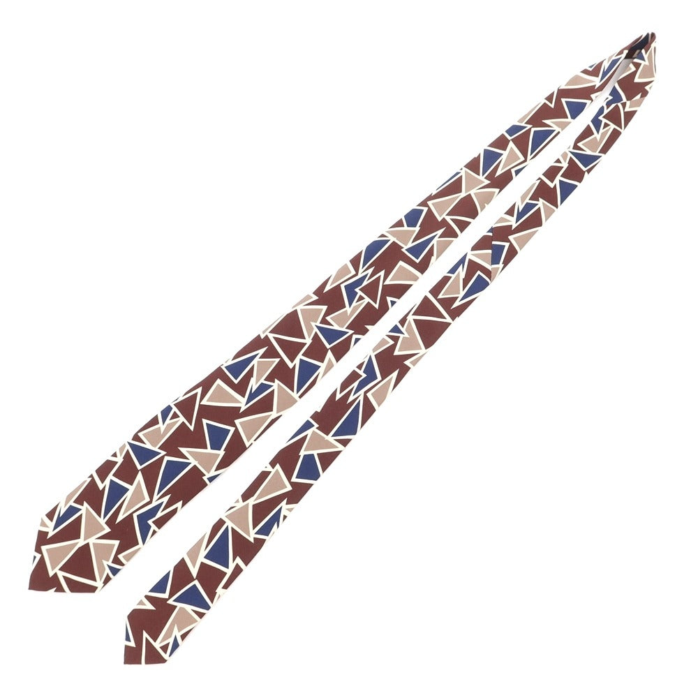 [Used] HOLLIDAY &amp;amp; BROWN Printed Tri-Fold Silk Tie Brown [BRW] [S/S/A/W] [Condition Rank B] ​​[Men&