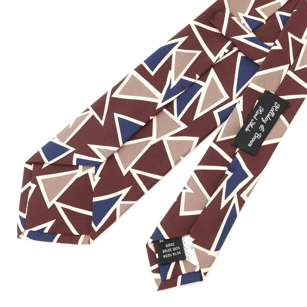[Used] HOLLIDAY &amp;amp; BROWN Printed Tri-Fold Silk Tie Brown [BRW] [S/S/A/W] [Condition Rank B] ​​[Men&