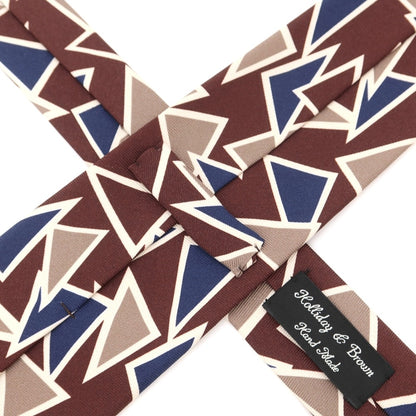 [Used] HOLLIDAY &amp;amp; BROWN Printed Tri-Fold Silk Tie Brown [BRW] [S/S/A/W] [Condition Rank B] ​​[Men&